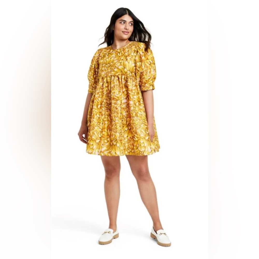 Kika Vargas X Target Women’s Mum Floral Puff Sleeve Mini Dress
